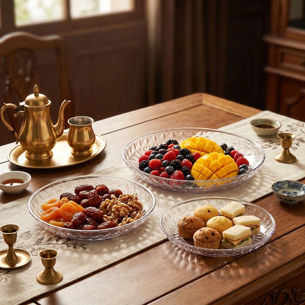 ถาดเสิร์ฟพลาสติกใส จานผลไม้ทรง - Food Platter Snacks บทวิจารณ์และราคา