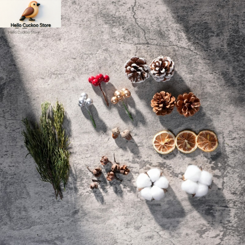ชุดผสมของกรวยสน เศษไม้ ดอกไม้แ - Dried Fruit Mix บทวิจารณ์และราคา